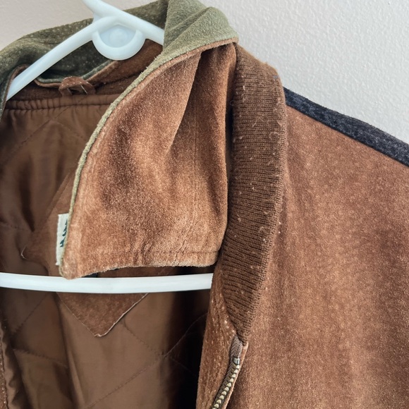 Vintage Men’s XL 3-tone Suede Bomber Jacket - Picture 10 of 11